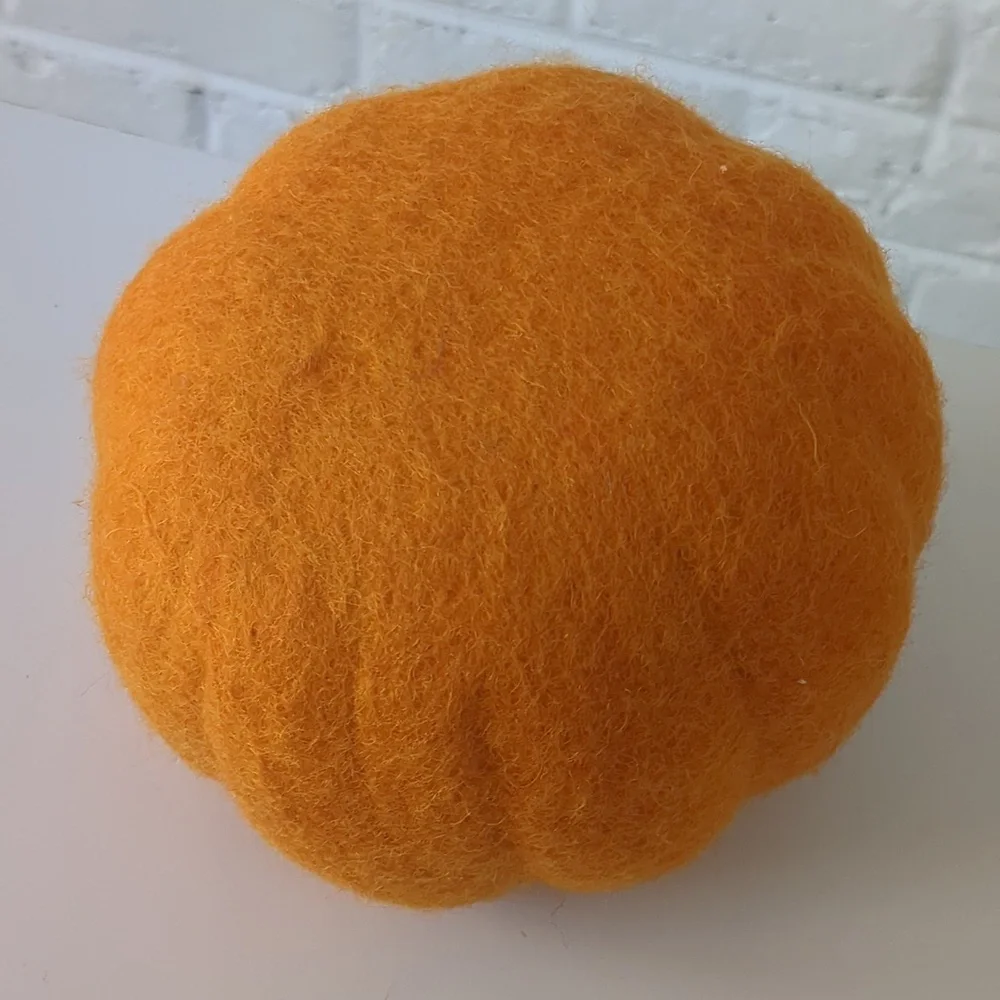 NWT Trader Joe's Handcrafted Felted Wool Pumpkin